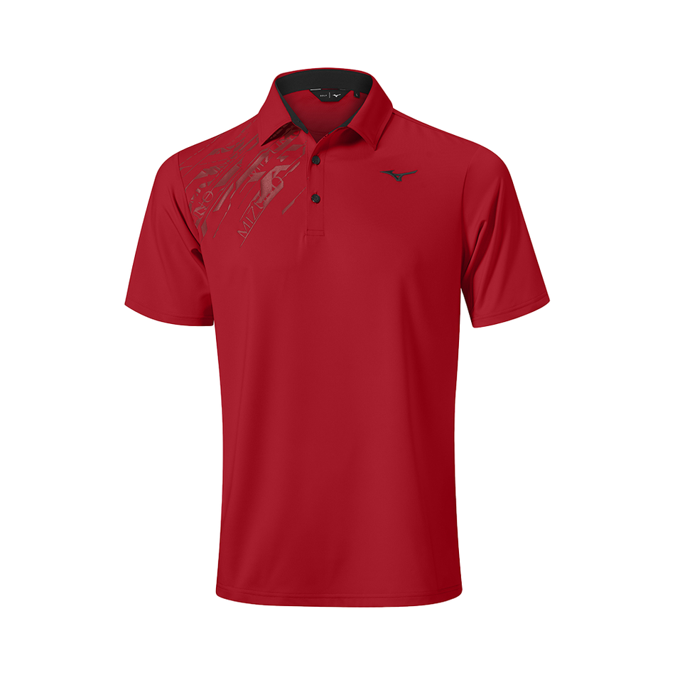 Mizuno Elite Print Polo Red